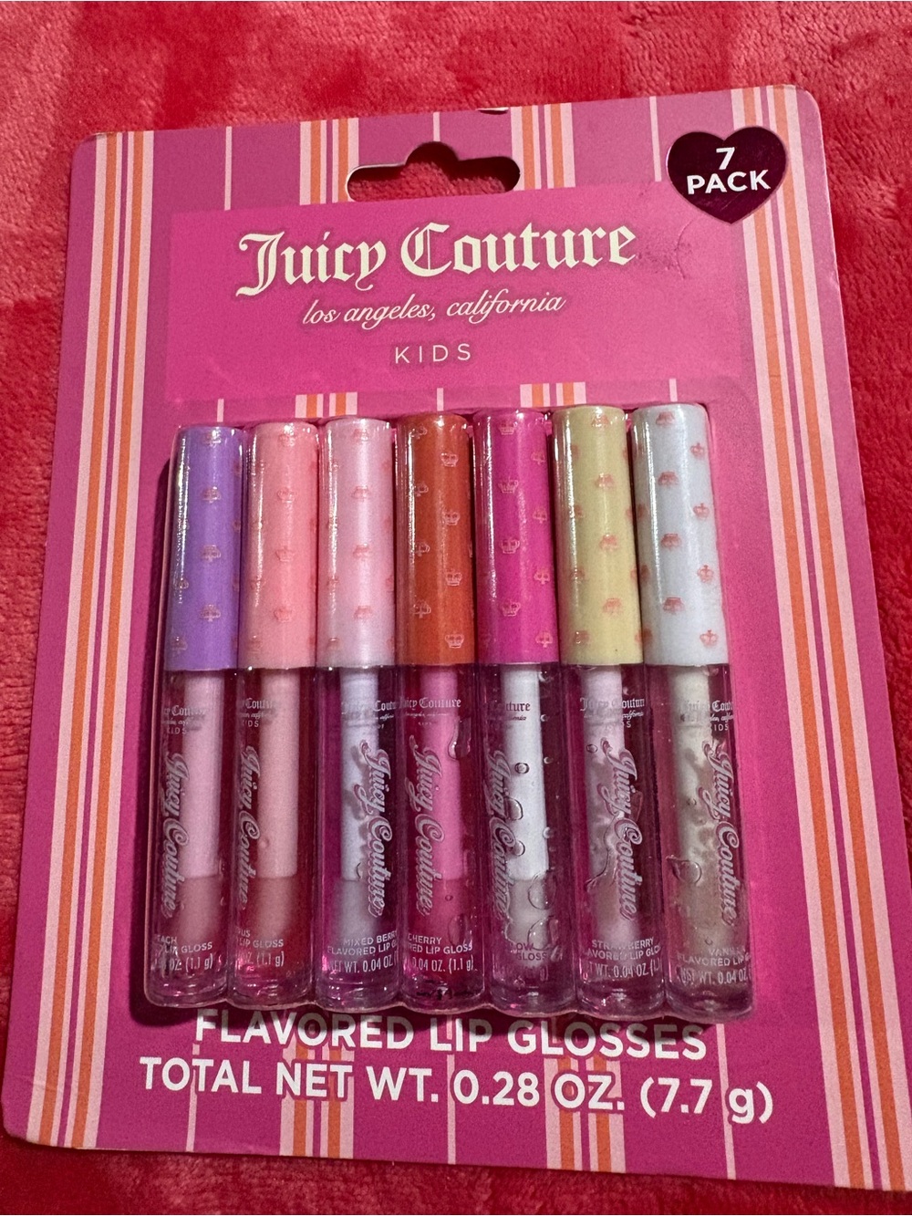 Juicy Couture Kids 7-Pack Flavored Lip Glosses - Pink Multi